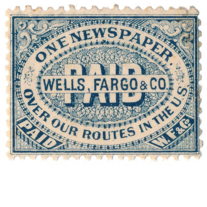 Wells Fargo & Co. Newspaper Stamp, 143LP9, 1883, MNH