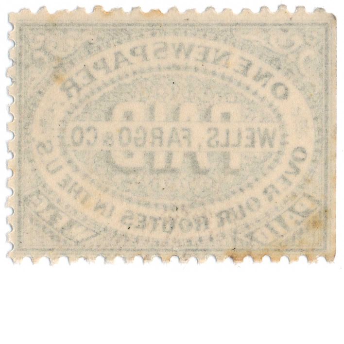 Wells Fargo & Co. Newspaper Stamp, MNH, 143LP9, 1883 - Image 2