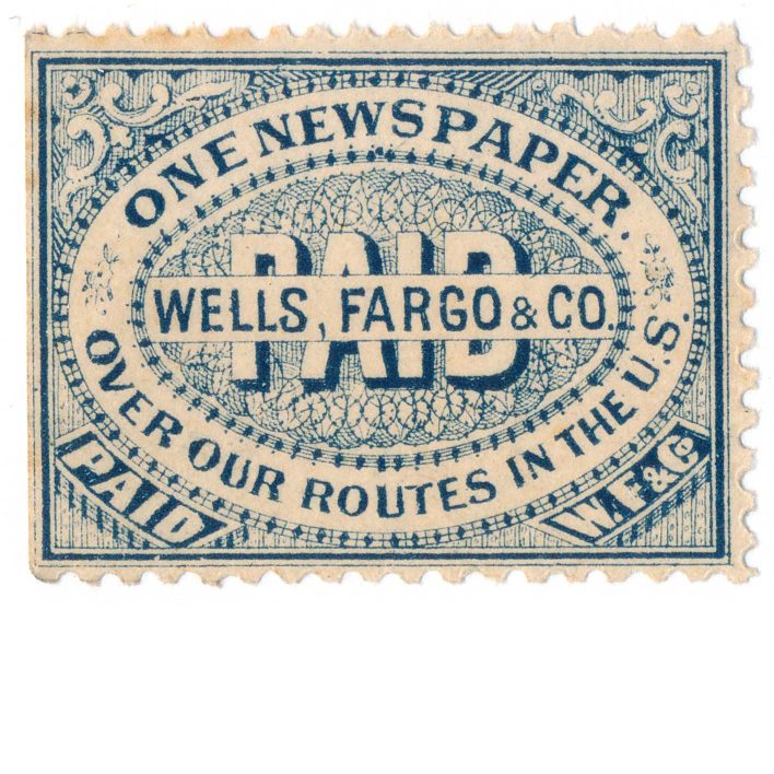 Wells Fargo & Co. Newspaper Stamp, 1883, MNH, 143LP9