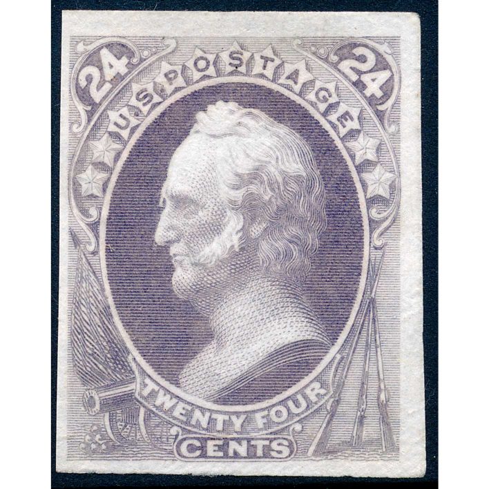 153P3, 24c issue of 1870, plate proof on india