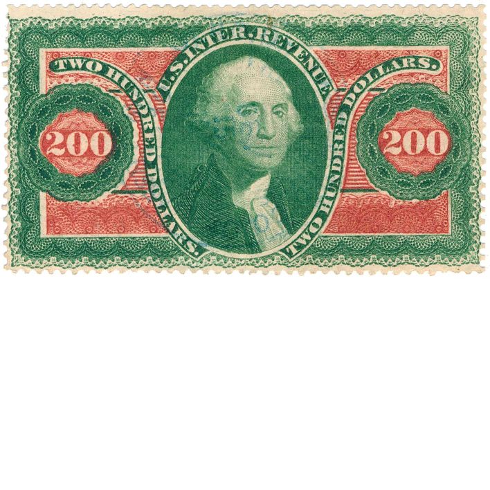 R102c $200 First Issue Documentary Revenue Stamp