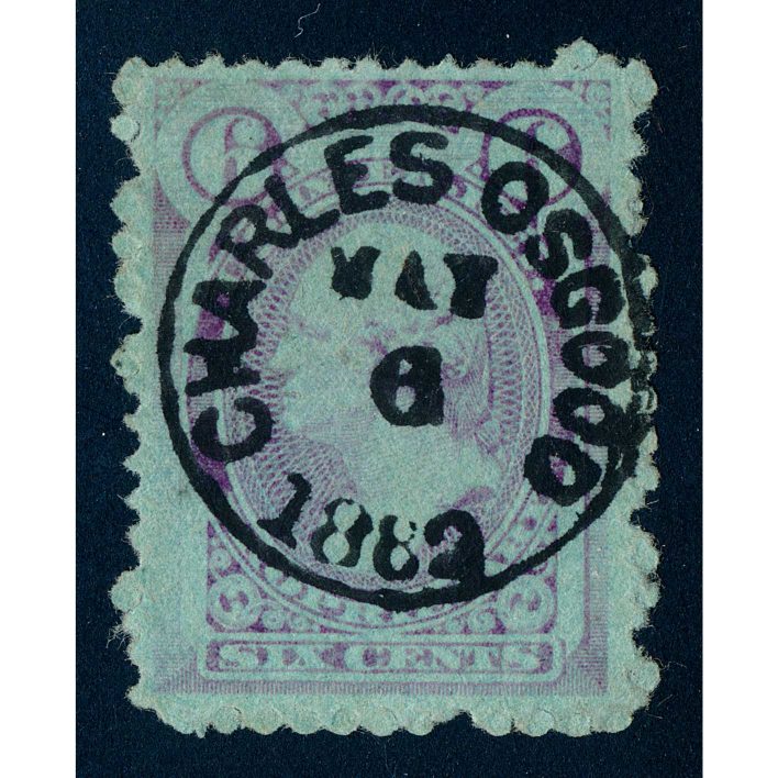 RB18b Proprietary Revenue stamp with Charles Osgood Medicine cancel, Norwich, Connecticut